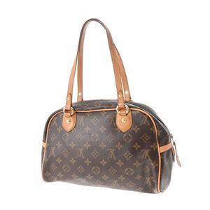Louis Vuitton Monogram Handbag Brown Canvas Montorgueil